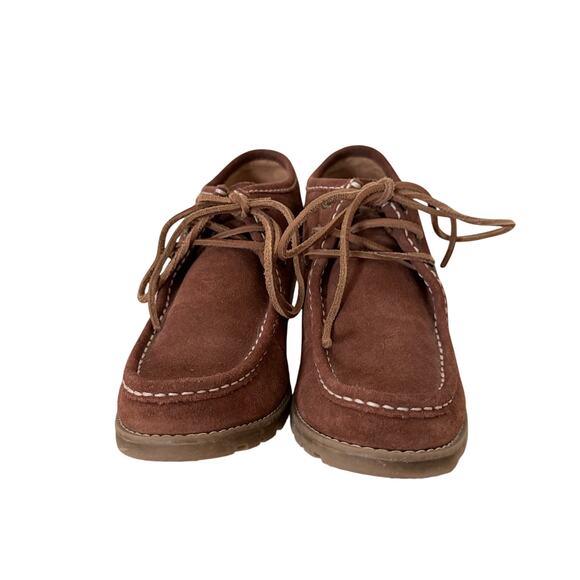 Sperry | Shoes | Sperry Stella Keel Brown Suede Leather  Sperry brown suede leather Stella keel wedge heel loafer 8 womens light academia